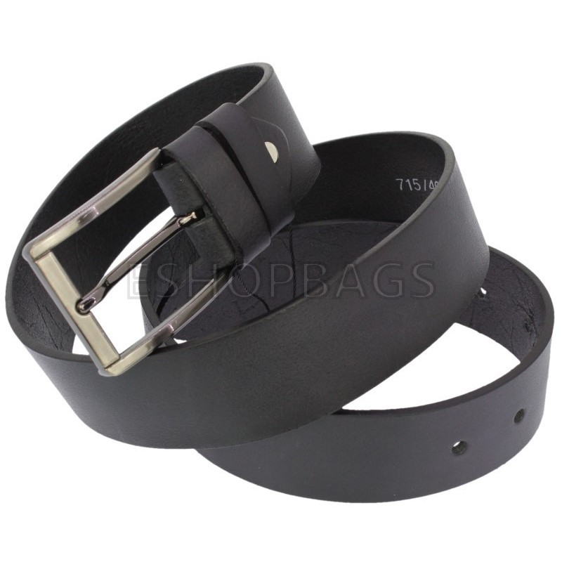 ΑΝΔΡΙΚΗ ΖΩΝΗ G.M 4 CM ΓΝΗΣΙΟ ΔΕΡΜΑ MADE IN GREECE ΜΑΥΡΟ 110 – 115 CM ZON.105.01.046 715/40