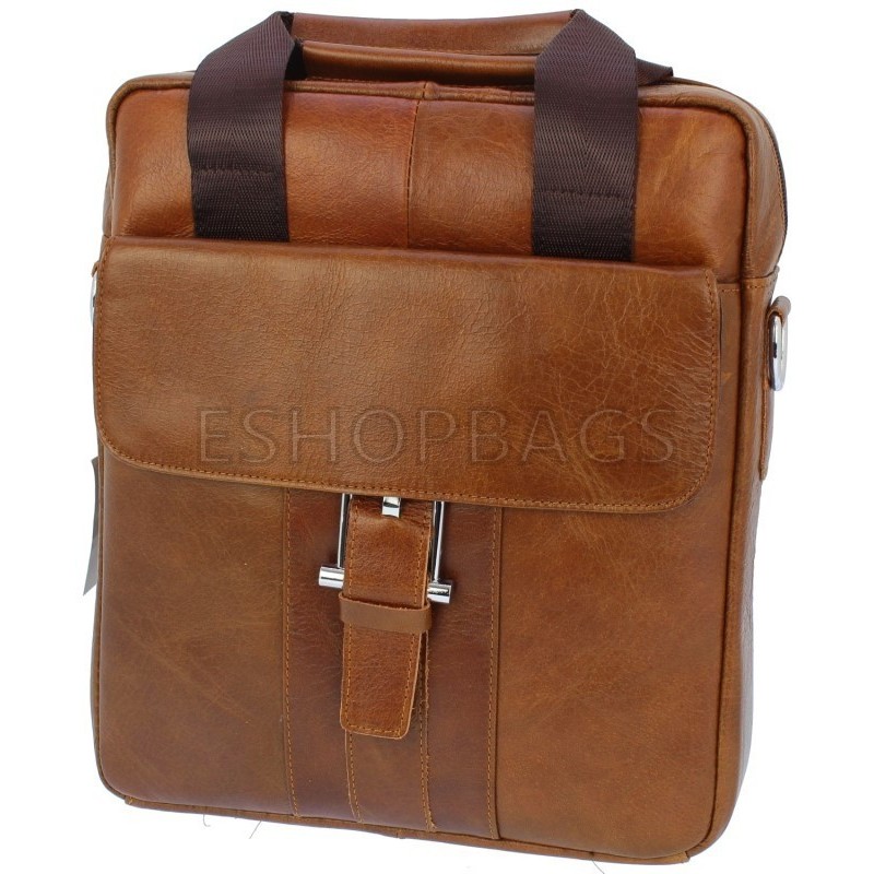 ΑΝΔΡΙΚΗ ΤΣΑΝΤΑ ΧΕΙΡΟΣ ΩΜΟΥ ANNIE LEATHER ΓΝΗΣΙΟ ΔΕΡΜΑ ΚΑΦΕ ΑΝΟΙΧΤΟ ΛΑΔΙΟΥ TSA.101.03.02.182 0991