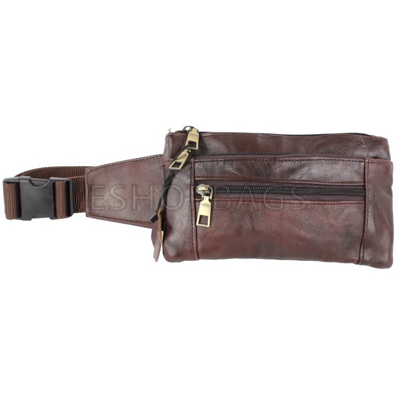 ΤΣΑΝΤΑΚΙ ΑΝΔΡΙΚO ΜΕΣΗΣ - ΜΠΑΝΑΝΑ ΔΕΡΜΑΤΙΝΟ 22*13*11 ΚΑΦΕ TSA.103.01.005 annieY2001 825