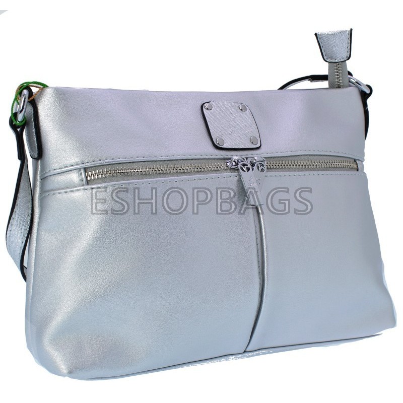 ΓΥΝΑΙΚΕΙΑ ΤΣΑΝΤΑ ΩΜΟΥ VERDE SILVER - ΑΣΗΜΙ  ΜΕΤΑΛΙΖΕ TSA.101.01.03.223 16-4756