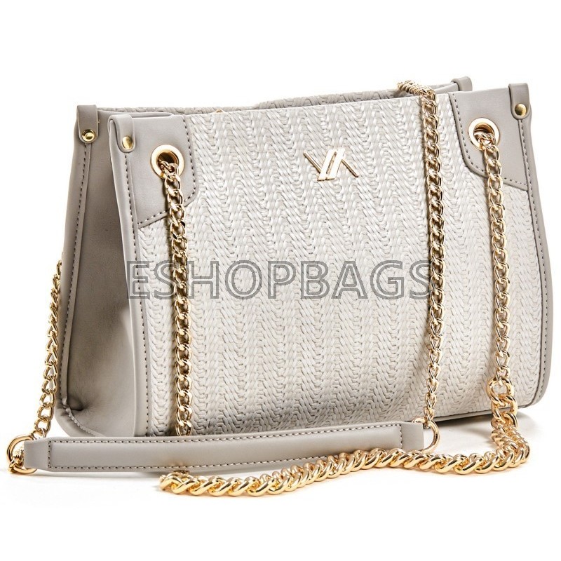 ΓΥΝΑΙΚΕΙΑ ΤΣΑΝΤΑ ΩΜΟΥ VERDE 29*20*12 ΓΚΡΙ TSA.101.01.03.259 16-5885