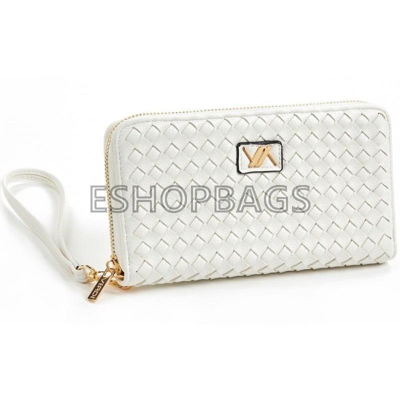 ΓΥΝΑΙΚΕΙΟ ΠΟΡΤΟΦΟΛΙ VERDE ΑΣΠΡΟ ΜΕΓΑΛΟ ΜΕ ΦΕΡΜΟΥΑΡ POR.104.02.113 18-1102