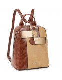 ΓΥΝΑΙΚΕΙΑ ΤΣΑΝΤΑ ΠΛΑΤΗΣ- BACKPACK VERDE 24*28*15 ΚΑΦΕ TSA.101.04.05.235 16-6160