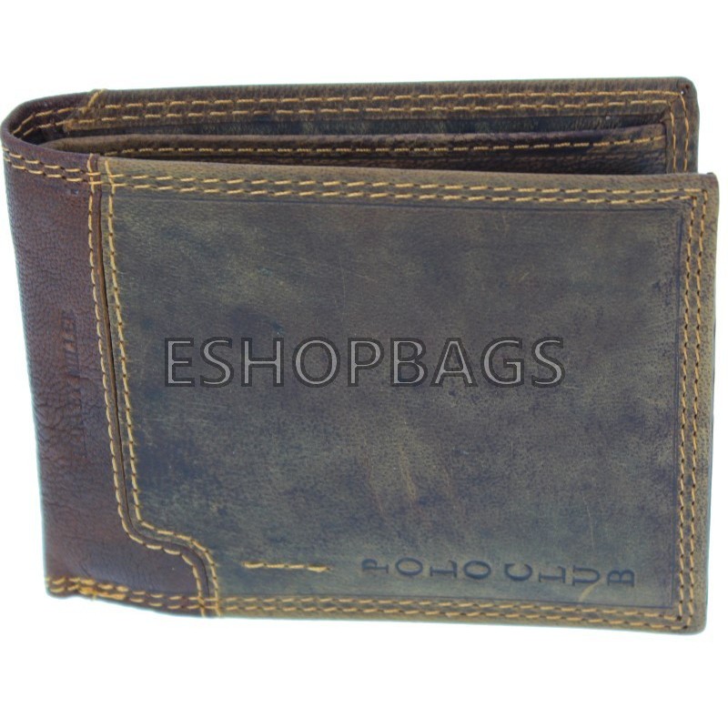 ΑΝΔΡΙΚΟ ΠΟΡΤΟΦΟΛΙ HARVEY MILLER POLO CLUB 13*10*2 ΓΝΗΣΙΟ ΔΕΡΜΑ ΚΑΦΕ / BROWN POR.104.01.278 1924-292