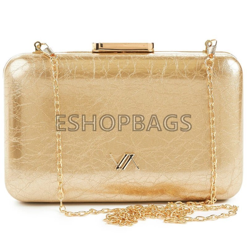 ΓΥΝΑΙΚΕΙΟ ΤΣΑΝΤΑΚΙ CLUTCH ΑΜΠΙΓΙΕ VERDE 19*12*3 ΧΡΥΣΟ TSA.101.01.132 01-1530