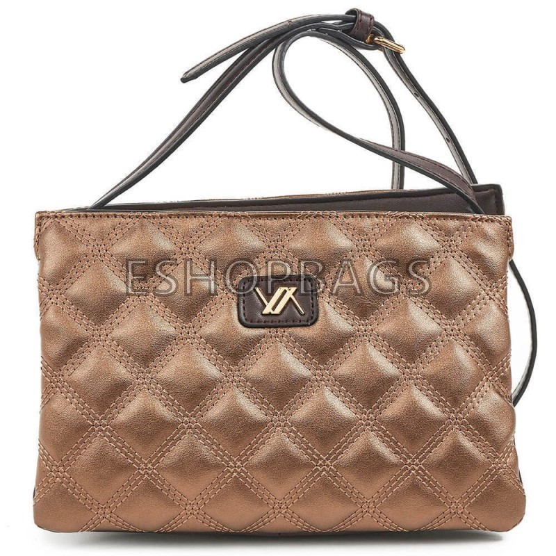 ΓΥΝΑΙΚΕΙΑ ΤΣΑΝΤΑ ΧΙΑΣΤΙ VERDE 23*9*16 ΜΠΡΟΝΖΕ TSA.101.01.02.166 16-6637