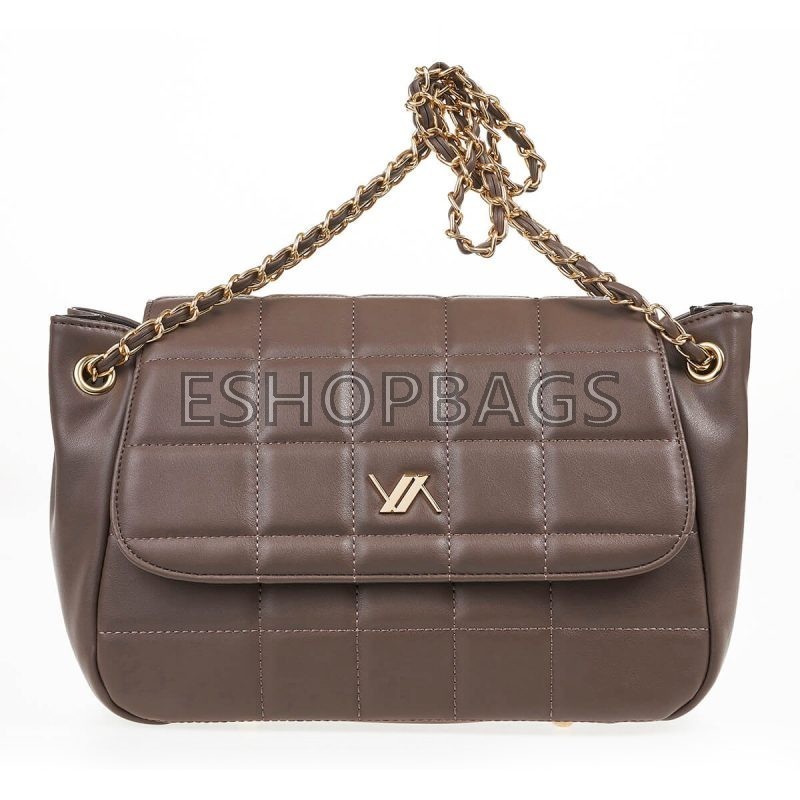 ΓΥΝΑΙΚΕΙΑ ΤΣΑΝΤΑ ΩΜΟΥ VERDE 28*13*21 TAUPE TSA.101.01.03.557 16-7106