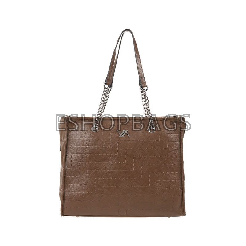 ΓΥΝΑΙΚΕΙΑ ΤΣΑΝΤΑ ΩΜΟΥ VERDE 26*18*9 TAUPE TSA.101.01.03.590 16-7654