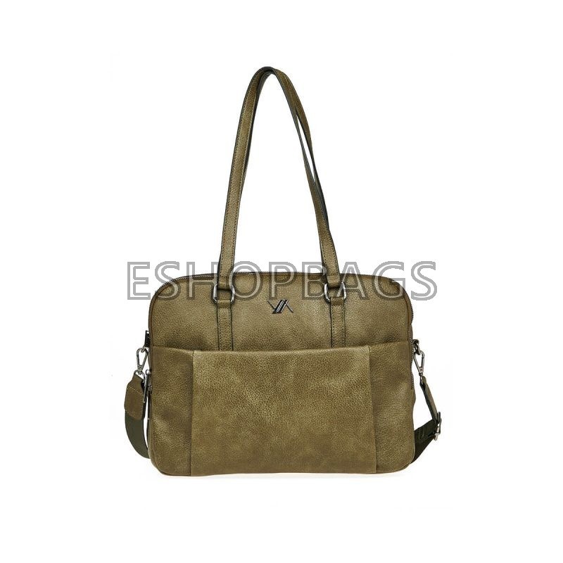 ΓΥΝΑΙΚΕΙΑ ΕΠΑΓΓΕΛΜΑΤΙΚΗ - LAPTOP ΤΣΑΝΤΑ ΩΜΟΥ VERDE 27*35,5*12 ΠΡΑΣΙΝΟ TSA.101.01.03.543 16-7665