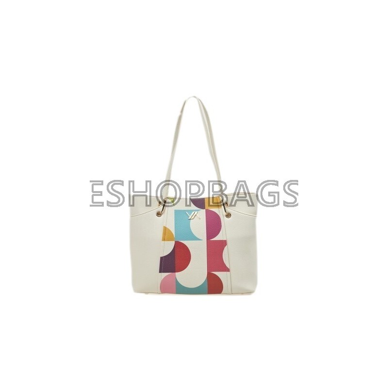 ΓΥΝΑΙΚΕΙΑ ΤΣΑΝΤΑ ΩΜΟΥ IVORY ΜΕ ΣΧΕΔΙΟ 37*27*13 VERDE TSA.101.01.03.617 16-7788