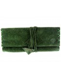 ΚΑΠΝΟΘΗΚΗ MADE IN GREECE 16.5*7.5*2.5 ΑΠΟ ΓΝΗΣΙΟ ΜΑΛΑΚΟ ΔΕΡΜΑ SUEDE ΠΡΑΣΙΝΟ POR.104.03.077 2201