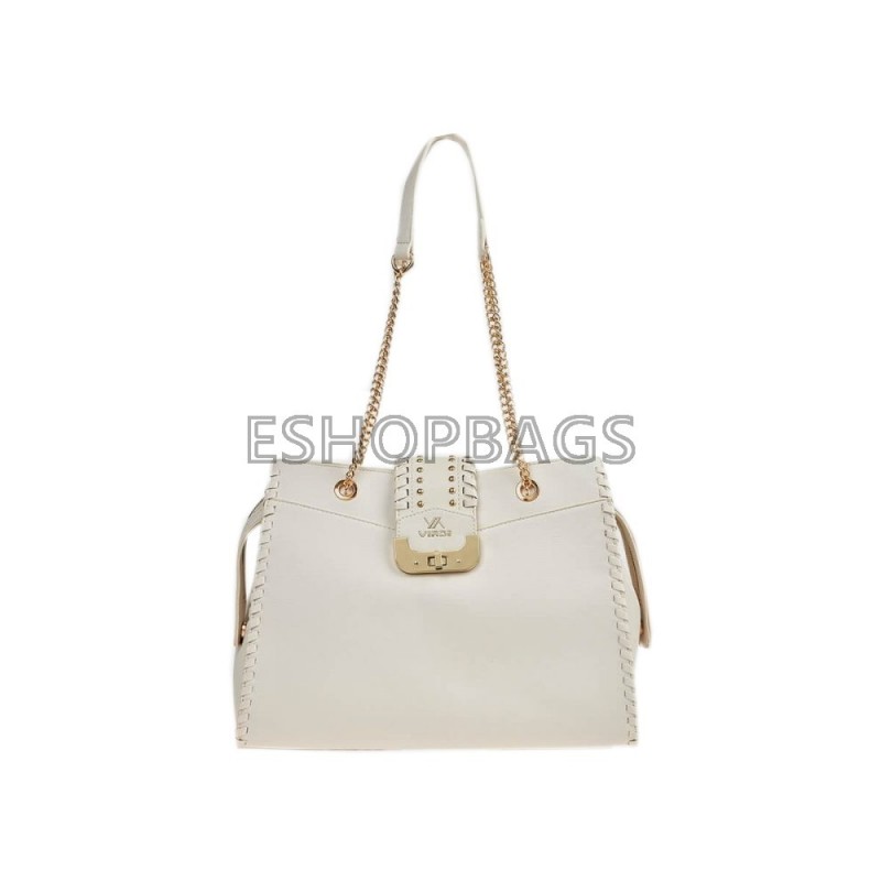 ΓΥΝΑΙΚΕΙΑ ΤΣΑΝΤΑ ΩΜΟΥ ΜΕΓΑΛΗ VERDE 35,5*27*14 IVORY TSA.101.01.03.626 16-7704