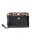 ΓΥΝΑΙΚΕΙΟ ΠΟΡΤΟΦΟΛΙ ANIMAL PRINT ΛΟΥΣΤΡΙΝΙ VERDE 18,5*10*3 ΜΑΥΡΟ POR.104.02.290 18-1544