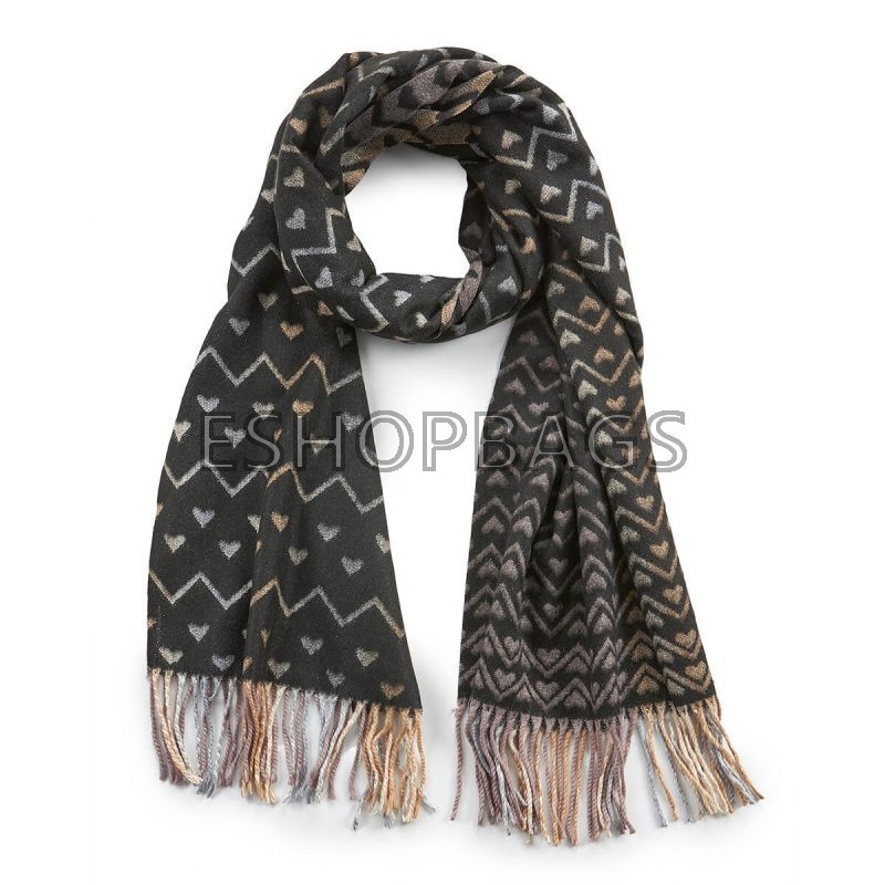 ΓΥΝΑΙΚΕΙΟ ΚΑΣΚΟΛ ΜΑΥΡΟ ΜΕ ΚΑΡΔΟΥΛΕΣ VERDE TSA.101.01.22.013 06-1097