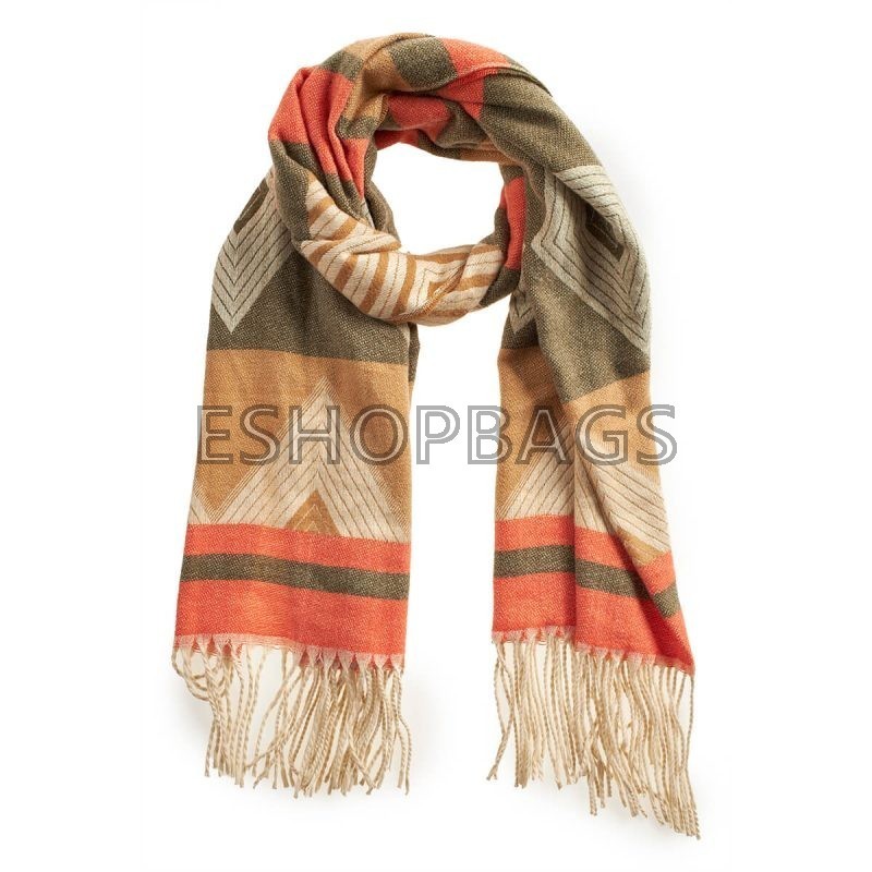 ΓΥΝΑΙΚΕΙΟ ΚΑΣΚΟΛ ΠΟΡΤΟΚΑΛΙ ΜΕ ΣΧΕΔΙΑ VERDE TSA.101.01.22.016 06-1156