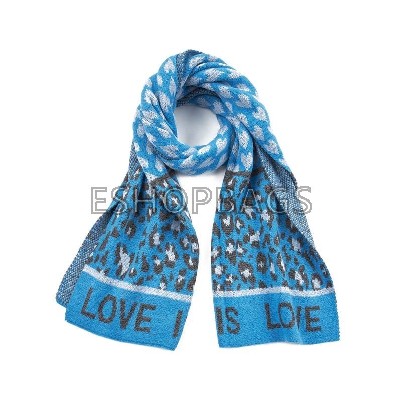 ΓΥΝΑΙΚΕΙΟ ΚΑΣΚΟΛ LOVE ΜΠΛΕ ΜΕ ΚΑΡΔΙΕΣ VERDE TSA.101.01.22.019 06-1278