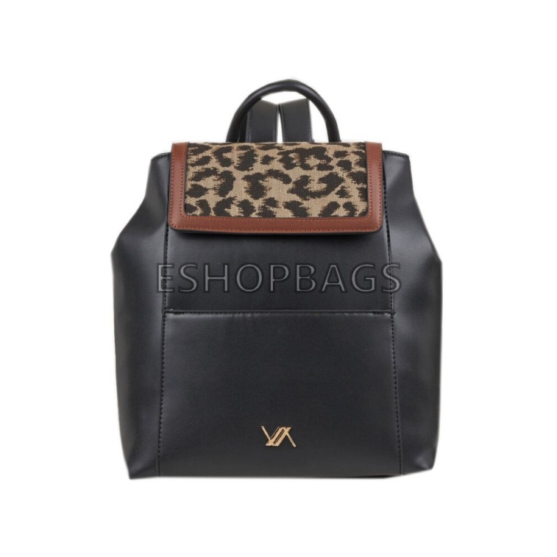 ΓΥΝΑΙΚΕΙΑ ΤΣΑΝΤΑ ANIMAL PRINT ΠΛΑΤΗΣ – BACKPACK VERDE 34*28*12 ΚΑΦΕ TSA.101.04.05.415 16-8311