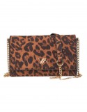 ΓΥΝΑΙΚΕΙΑ ΤΣΑΝΤΑ ΧΙΑΣΤΙ SUEDE VERDE 23*14,5*5 ANIMAL PRINT ΚΑΦΕ TSA.101.01.02.320 16-8298