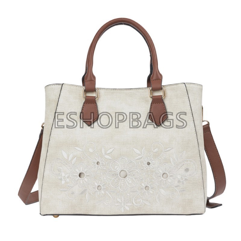 ΓΥΝΑΙΚΕΙΑ ΤΣΑΝΤΑ ΧΕΙΡΟΣ – ΩΜΟΥ VERDE 31*25,5*13,5 IVORY TSA.101.01.04.426 16-8608