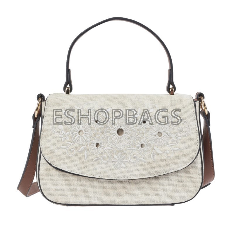 ΓΥΝΑΙΚΕΙΑ ΤΣΑΝΤΑ ΧΕΙΡΟΣ – ΩΜΟΥ VERDE 22,5*16*7,5 IVORY TSA.101.01.04.427 16-8606