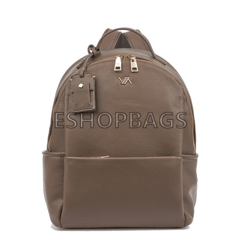 ΓΥΝΑΙΚΕΙΑ ΤΣΑΝΤΑ ΠΛΑΤΗΣ – BACKPACK VERDE 27,5*32*13,5 TAUPE TSA.101.04.05.444 16-8916