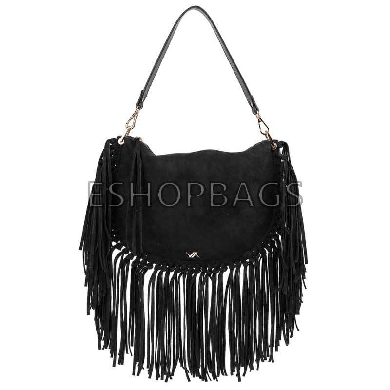 ΓΥΝΑΙΚΕΙΑ ΤΣΑΝΤΑ ΩΜΟΥ SUEDE ΜΕ ΚΡΟΣΙΑ VERDE 31*22*1 ΜΑΥΡΟ TSA.101.01.03.759 16-8708