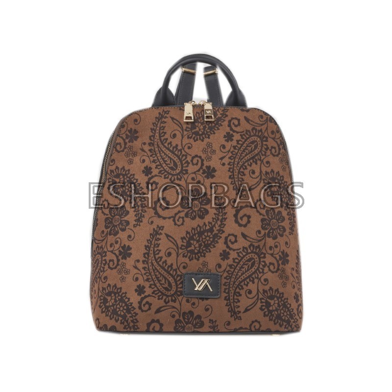 ΓΥΝΑΙΚΕΙΑ ΤΣΑΝΤΑ ΠΛΑΤΗΣ – BACKPACK VERDE 30*25*14,5 ΚΑΦΕ TSA.101.04.05.449 16-8696